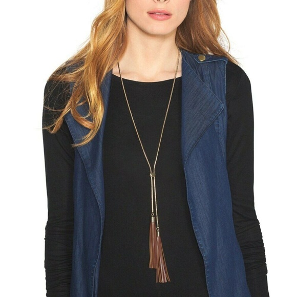 White House Black Market Jewelry - WHITE HOUSE BLACK MARKET DOUBLE-TASSEL NECKLACE